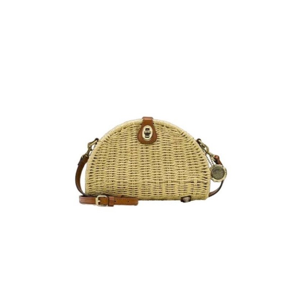 Patricia Nash Women Bonella Spring Wicker Natural Tan Susella Crossbody Mini Bag - Picture 4 of 16